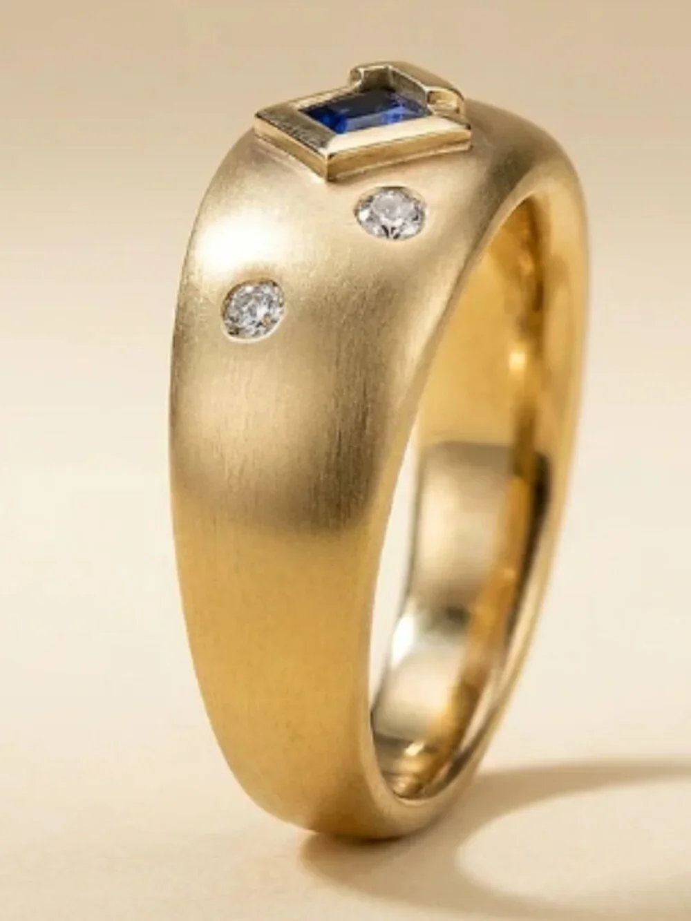 18K Sapphire & Diamond Bridal Registry Wedding Ring